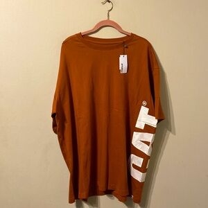 Unisex Cotton Brown Short Sleeve Crew Neck Caterpillar Shirt sz XL New NWT